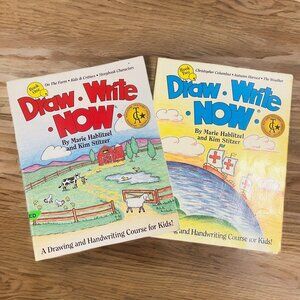 Draw Write Now Book 1 & 2 Homeschool Set Kids Handwritten Storybook Characters